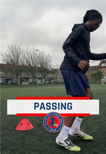 Keep practicing keep improving Instep Pass Preparation (Plant Foot & Body): ✅ Position your non-kicking foot (plant foot) next to the ball, pointing your toes towards your target. ✅ Keep your arms out for balance and your head down, watching the ball initially. ✅ Angle your shoulders and hips towards the target for better accuracy. The Strike (Contact): ✅ Swing your kicking leg back and then forward. ✅ Lock your ankle, keeping your heel down and toe up, creating a flat, stable striking surface. 