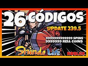 ✅26 CÓDIGOS✅TODOS los CÓDIGOS de ⚡SHINDO LIFE⚡Update 239.5⚡Roblox 2025⚡SHINOBI LIFE 2 ROBLOX⚡EMiLiOR