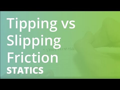 Tipping vs Slipping Friction | Statics