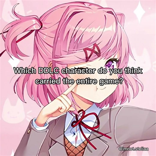which doki carried #ddlc #ddlcnatsuki #ddlcmonika #dokidokiliteratureclub #ddlcsayori #ddlcyuri #fyp