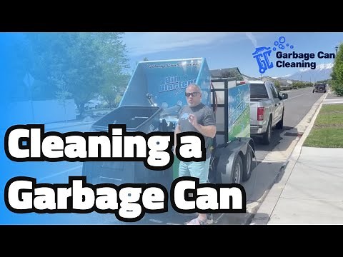 Cleaning A Garbage Can