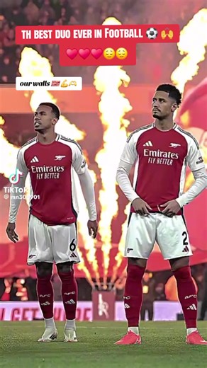 our walls 🧱, our last line of defence, much love Gabriel Maghales #6 and William Saliba #2 share a strong 💪 unbreakable bond and play as brothers ❤️❤️