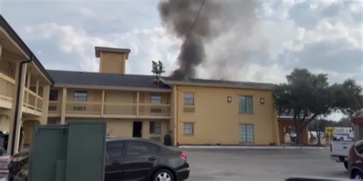 Fire at La Quinta Hotel off Texas Ave and University Drive