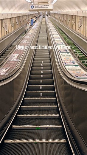 Hop on Budapest's oldest electrified metro: charming retro tiles & endless deep escalators