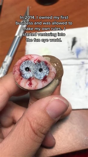 Christina King on Instagram: "It’s wild to think that was 11 years ago. And for those of you wondering I started as an ocularist in 2009, so I’m coming up on my 17th year in this industry. This just shows how with time and practice, you can do anything you set your mind to. The outcome of my work was not learned overnight. The materials that ocularist normally work with do not like to cooperate￼ with defined lines, they need to be layered, sealed in and ultimately not smear in the pressing befor