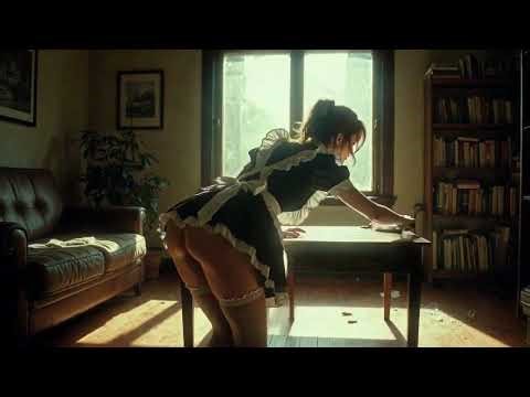 Cleaning in a French Maid's Dress just for you