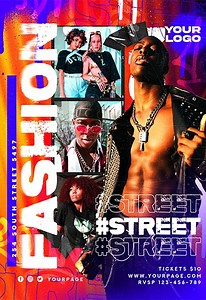 Multicolor Bright Street Fashion Free Flyer Template PSD | by Elegantflyer