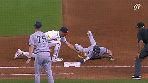 25 career successful pickoffs for Max Fried. The three-time Gold Glove winner leads the majors in pickoffs since his debut. | FanDuel Sports Network South