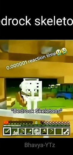 java vs bedrock skeleton are deadliest ☠️ #minecraft #shorts
