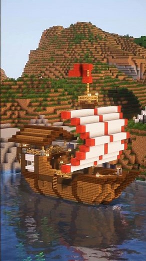 Minecraft Simple Medieval Boat #shorts