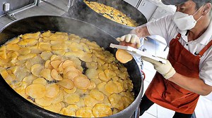 Amazing Skill! Giant Cauldron French Fries, Sweet Potato Fries Master - Korean street food | Food Processing