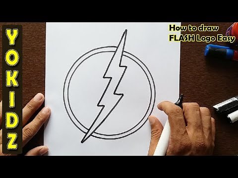 How to draw FLASH logo easy