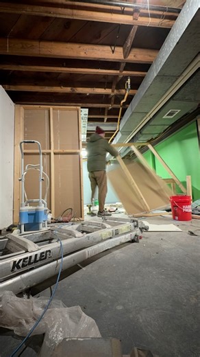 Lizard room 👉🏻 Living room. This basement in our flip house used to be a room for housing lizards. Soon it will be a living room and add 200 sqft of finished space to our flip. | Jamie & Sarah