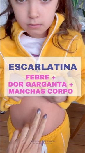 ESCARLATINA - febre + dor de garganta + manchas vermelhas e pele áspera #escarlatina #dordegarganta