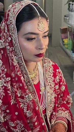 Bride getting ready for Nikah #youtubeshorts #shortsfeed #explorepage #bridalmakeup #bridal #nikah
