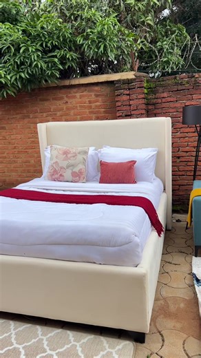 A Double Beige Modern Winghead Bed from JD Furniture & Home Decor going at 1,300,000Mwk 🤍🔥 #jdfurnitureandhomedecor