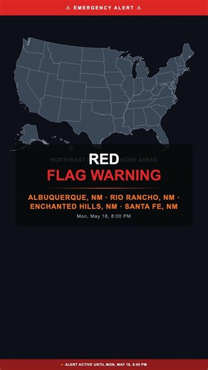 🔴 Red Flag Warning — Albuquerque, NM | Weather Alert