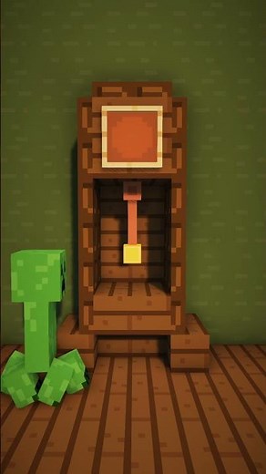 Minecraft Grandfather Clock Build Ideas 😍 #Shorts
