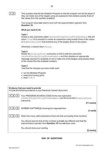 AQA A Level Computer Science Paper 1 2025