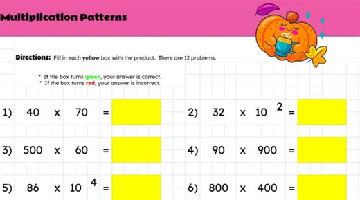 Self-Checking Multiplication Patterns (Extended Multiplication Facts)