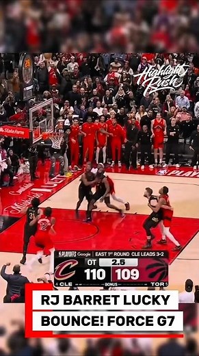 RJ BARRETT saves Toronto's season with the OT GAME WINNER 🚨 😱 #NBA #NBAPlayoff #reels #highlights