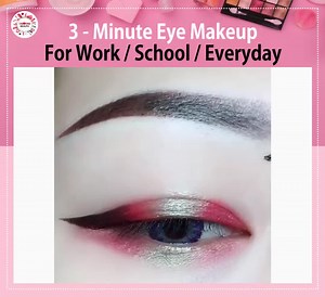 3 - Minute eye makeup for work / school / everyday 🥰😍😍 #lopbeauty #makeup #work #school | Lopscoop Beauty
