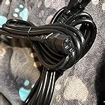 Earthtec Monitor PC AC Power Cord, Replacement 3 Prong 6 Feet & 10 Feet 18 AWG, 125 Volts, Black,2 Pack