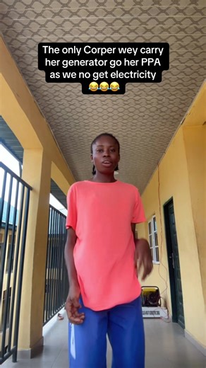 The only Corper wey carry her generator go her PPA as we no get electricity 😂😂😂 #nysccorper #fyp #tiktokviral #goviraltiktok #trendingsong #corper