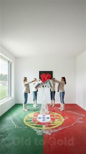 This floor is just incredible 😱 Ronaldo fan epoxy floor #epoxyfloor