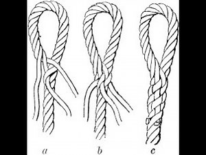 How to splice an eye in 3 strand line slow easy to follow with colored tape