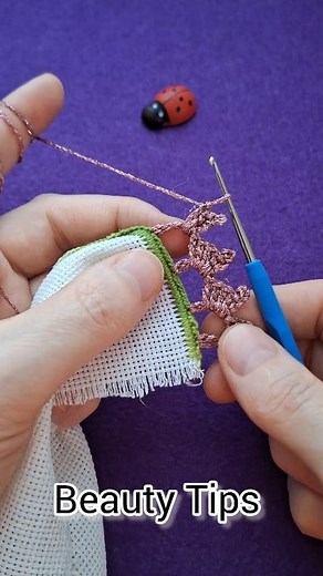 122K views · 1.3K reactions | Simli ip ile kenar oyası yapımı  #crochet #lace #puntillas #tığoyası #dantel | Beauty Tips | Facebook