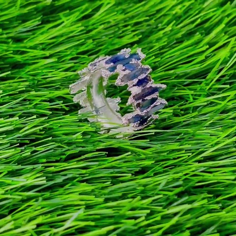 Raw Blue Kyanite Ring Silver | Handmade Crystal Band | Boho Gemstone Statement Ring | Rough Stone Jewelry | Gift for Her or Him | Band Ring - Etsy