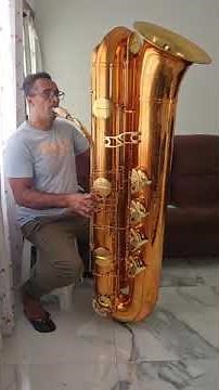 Sax Octa Contra Baixo tocado na comunhão