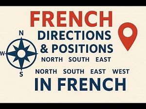 Learn French Directions & Positions | North, South, East, West - Words You Must Know