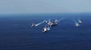 Ballistic missiles target American carrier battle group