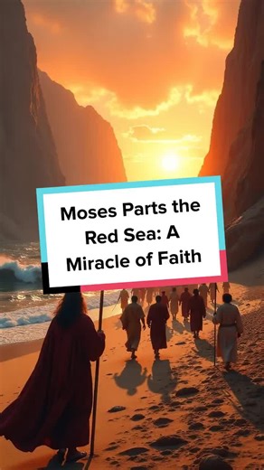 Experience the awe-inspiring story of Moses parting the Red Sea—a testament to faith, courage, and divine deliverance. #BibleStories #Moses #Faith #Miracles #Inspiration