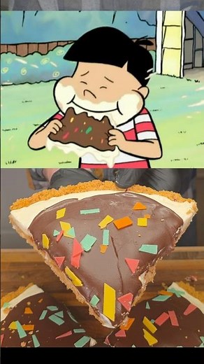 Sprinkle Studded Chocolate Frosted Icecream Slices!🍦🍕 #shorts #icecream #pizza #clifford