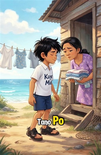 “May Bagong Sapatos Ako, Pero May Sugat ang Paa ni Papa” Ako si Tano. Grade 6 ako noong unang beses kong ikinahiya ang sapatos ko. Hindi dahil sira lang siya. Kundi dahil halos wala na siyang mukha. Nakabuka na yung harap, parang bibig na pagod na pagod nang ngumanga. Yung talampakan, manipis na parang papel. Kapag umuulan, hindi ko na kailangan tumapak sa baha para mabasa ang paa ko. Kahit hamog lang, pasok agad. Pero iyon lang ang meron ako. Kaya araw-araw, nilalakad ko pa rin papuntang eskwel