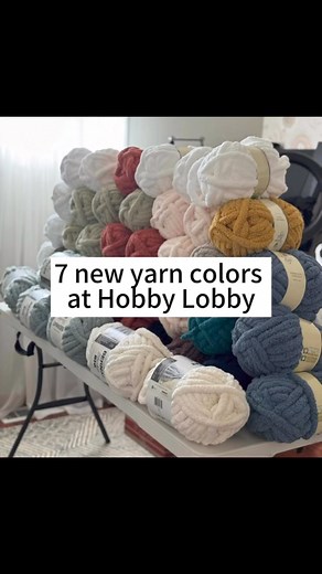 New yarn colors now available at Hobby Lobby 🧶 #yarnlove #chunkyyarn #chunkyknitblanket #hobbylobby | Heather McCloskey