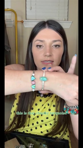 Turquoise and Cotton Candy Turquoise Sterling Silver Cuff Bracelet