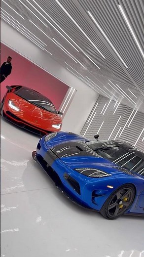 The ultimate 2 car combo! ‪@TheStradman‬ #fyp #viral #lamborghini #koenigsegg #batcave #carshow #fy