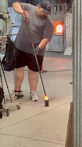 From molten glass to 🎃 …watch the Atomic Pumpkin come to life. Handcrafted magic, straight out of West Virginia. Shop for your favorite at https://blenko.com/collections/fall-favorites | Blenko Glass Company