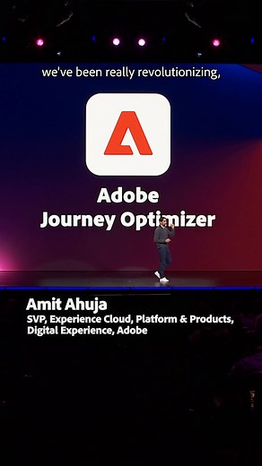 Adobe on Instagram: ""Measurement is at the heart of personalization." SVP of Experience Cloud, Amit Ahuja, reveals how Adobe Journey Optimizer offers end-to-end customer experiences at #AdobeSummit."