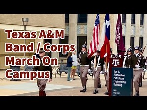 Experience the Thrill: Texas A&M Band Corps Marches Through Campus!