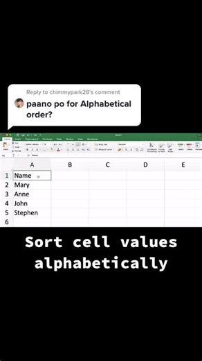 Reply to @chimmypark28 you can explore Sort button under the Data options. You can sort by values, cell color, and font color. #excel #exceltips #fyp