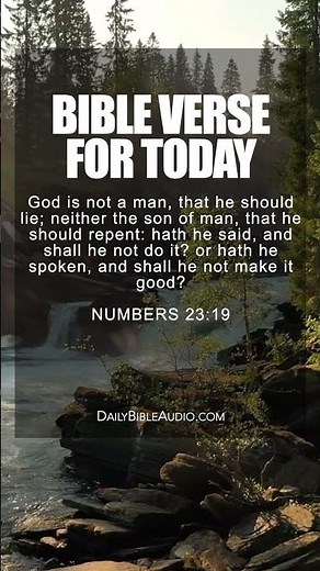 NUMBERS 23:19 | Powerful Bible Verse For Today