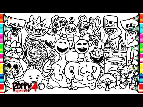 Poppy Playtime Chapter 4 Coloring Pages / Doey the Doughman & Dolly the Doughgirl / NCS Music