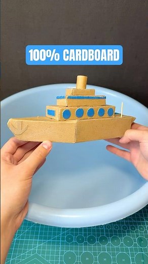 ✅ REALLY FLOATING CARDBOARD BOAT! #shorts #creative #diy
