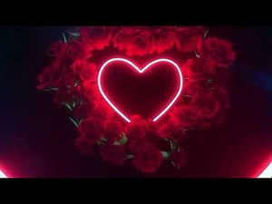 Neon Love Heart Tunnel 4K – Romantic Background Loop - HD Valentine Animation - Relaxing Visuals