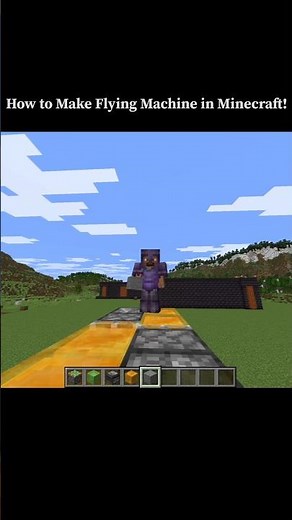 How To Build a Working Flying Machine in Minecraft ⛏️#shorts #minecraft